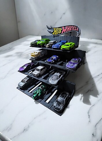  Beden Renk Hot Wheels 3D Baskı 4 Katlı Araba Sergi Standı