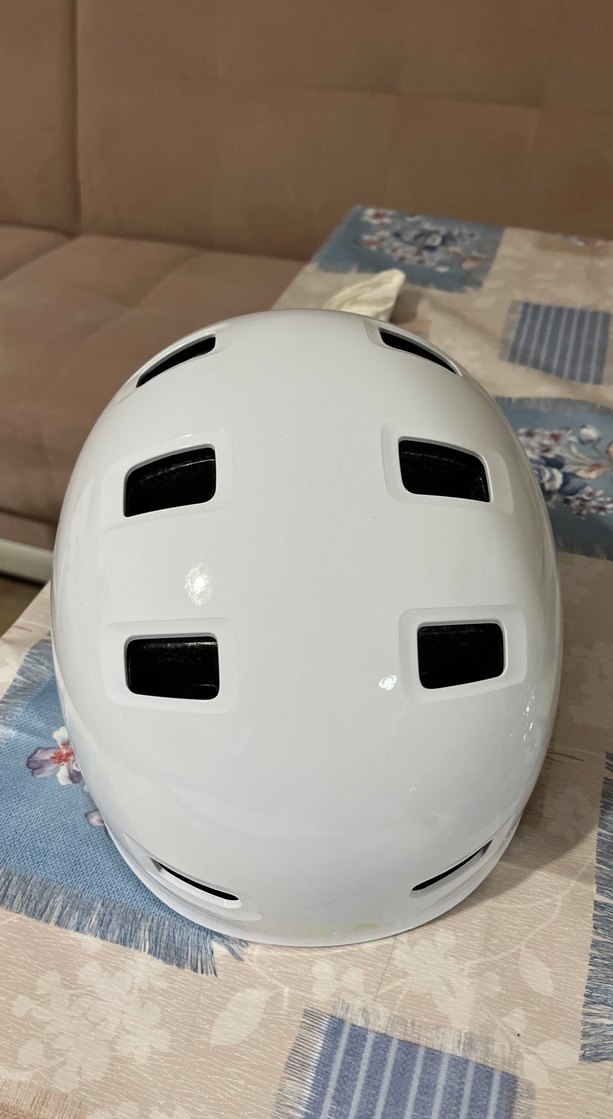 Beyaz OXELO Motosiklet Kaskı Velcro - Görsel 2