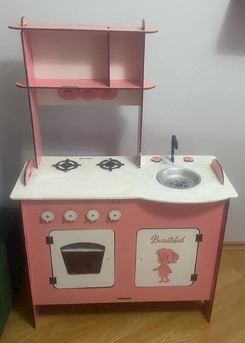 Pastel Pembe Çocuk Oyun Mutfak Seti - Görsel 2