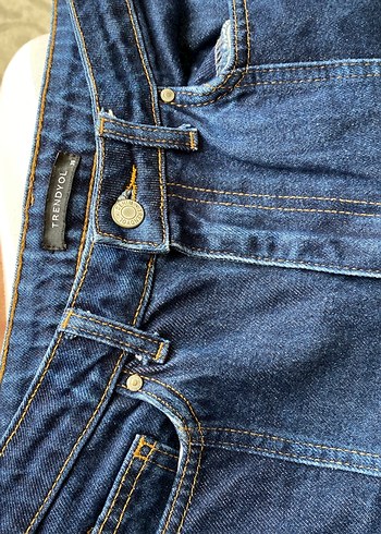 36 Beden lacivert Renk Kadın Lacivert Normal Paça Denim Pantolon