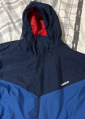 Decathlon Erkek Lacivert Kapüşonlu Kayak Montu