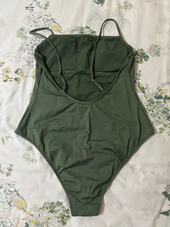 Kadın Yeşil İnce Askılı Mayo - Görsel 2