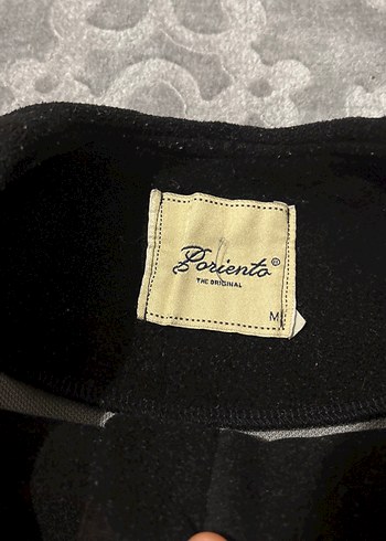 Düğmeli Siyah Hamile Midi Kaban - Görsel 3