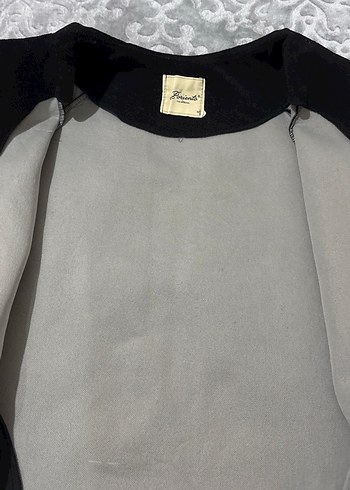 Düğmeli Siyah Hamile Midi Kaban - Görsel 4