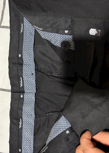 Siyah Midi Kumaş Kadın Pantolon - Görsel 2