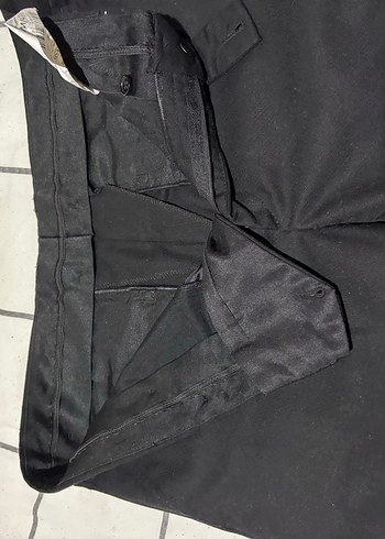 Siyah Midi Kadın Kumaş Pantolon - Görsel 4