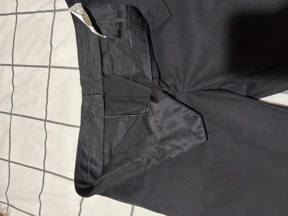 Siyah Midi Kadın Kumaş Pantolon - Görsel 4