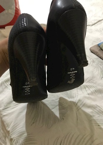 40 Beden Siyah Klasik Stiletto Topuklu Kadın Ayakkabı