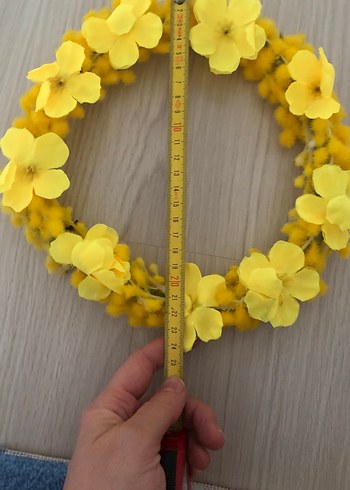 Sarı Çiçekli Örgü Saç Aksesuarı - Görsel 3