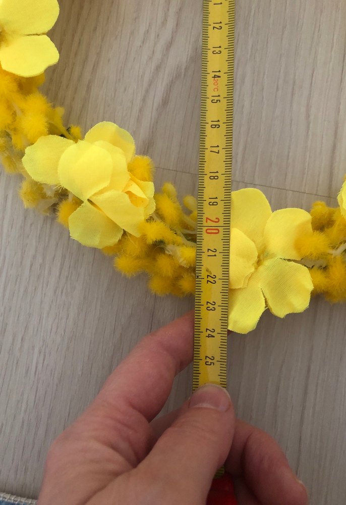 Sarı Çiçekli Örgü Saç Aksesuarı - Görsel 4
