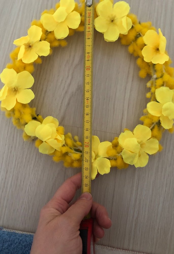 Sarı Çiçekli Örgü Saç Aksesuarı - Görsel 3