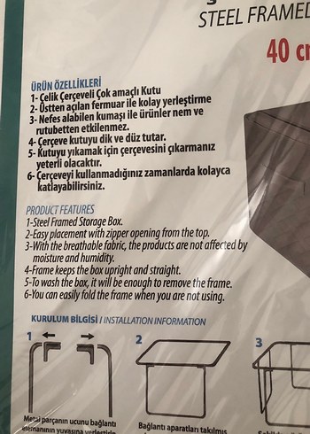 Çelik Çerçeveli Pencereli Çok Amaçlı Saklama Kutusu - Görsel 3