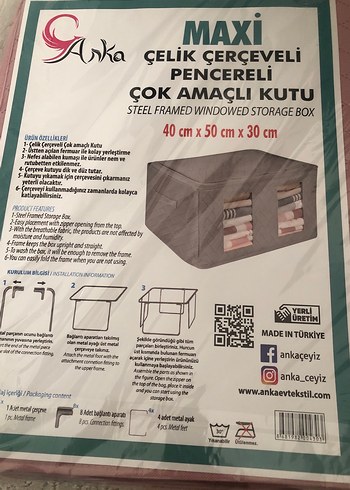 Çelik Çerçeveli Pencereli Çok Amaçlı Saklama Kutusu - Görsel 2