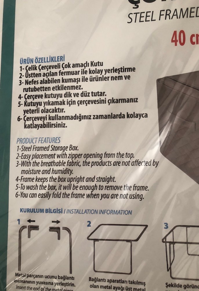 Çelik Çerçeveli Pencereli Çok Amaçlı Saklama Kutusu - Görsel 3