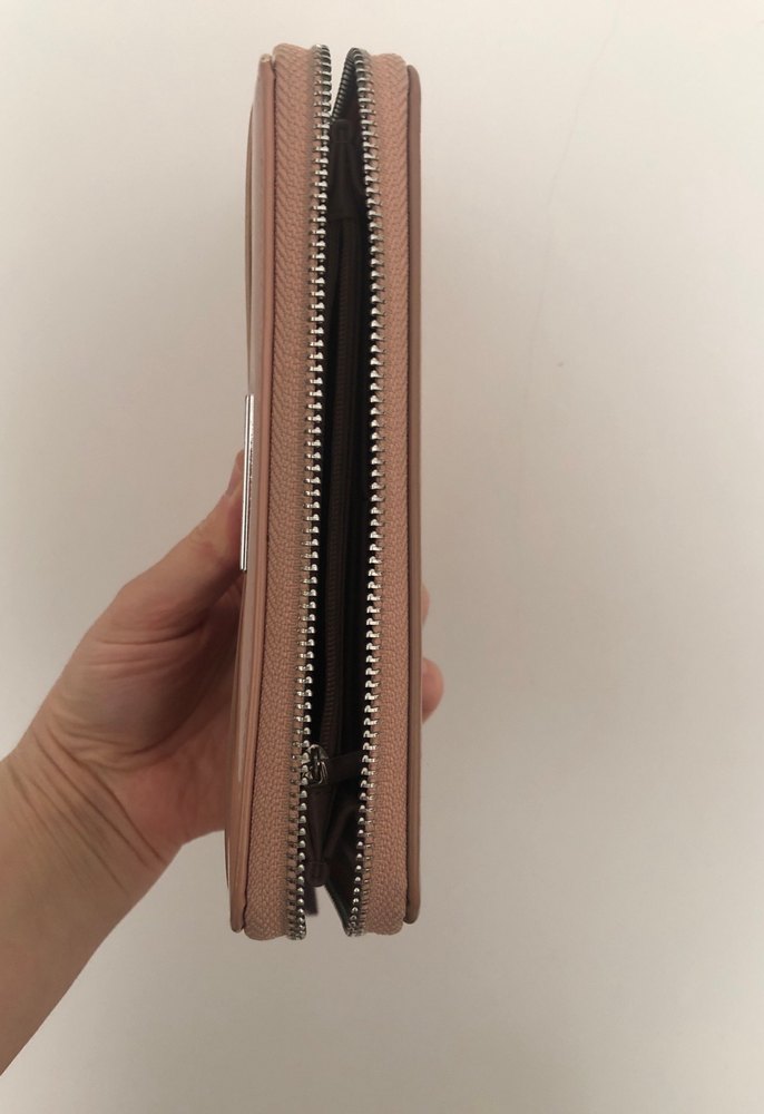 Parlak Kahverengi Kadın Deri Cüzdan - Görsel 3
