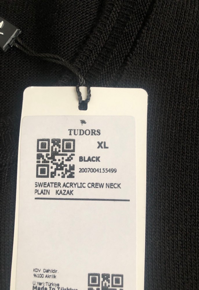 Siyah Uzun kollu kazak - Görsel 3