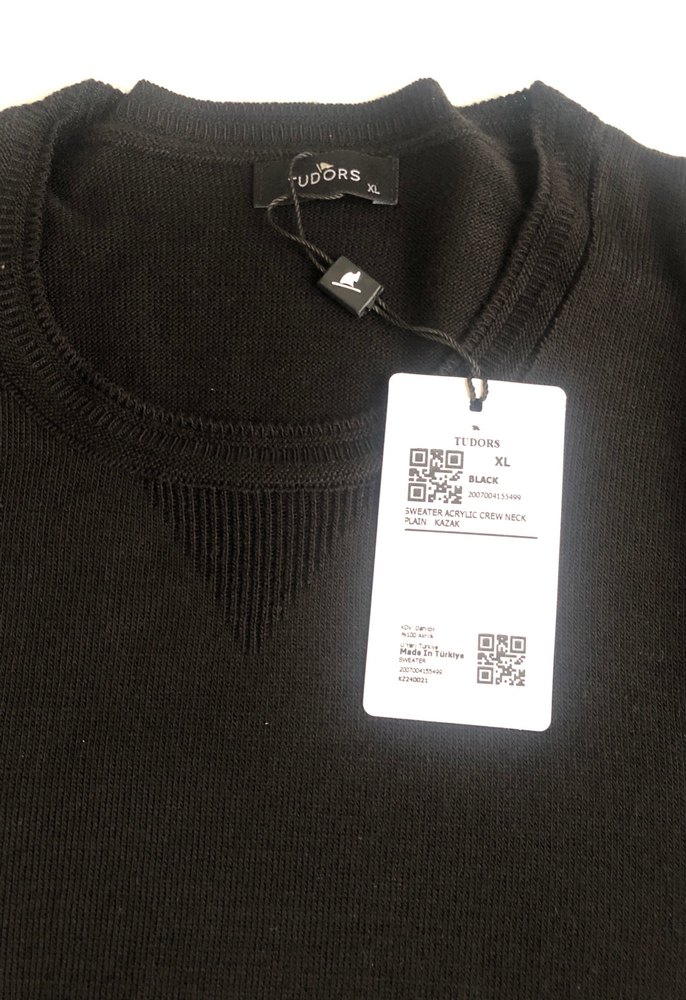 Siyah Uzun kollu kazak - Görsel 4