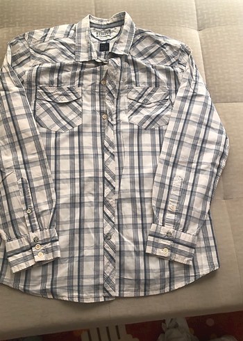 Gri Ekose Desenli Erkek Uzun Kollu Gömlek - Görsel 4