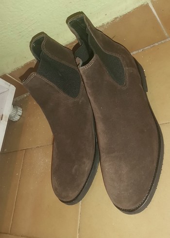 Kahverengi Süet erkek Dolgu Topuklu Bot - Görsel 2