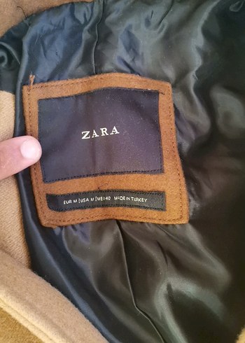 Zara Düğmeli Bej Midi Kadın Kaban