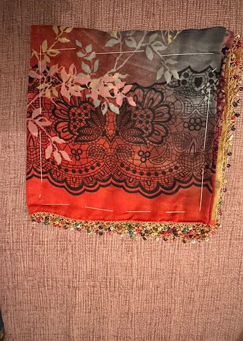 Boncuklu Çok Renkli Bohem Kadın yazma - Görsel 3