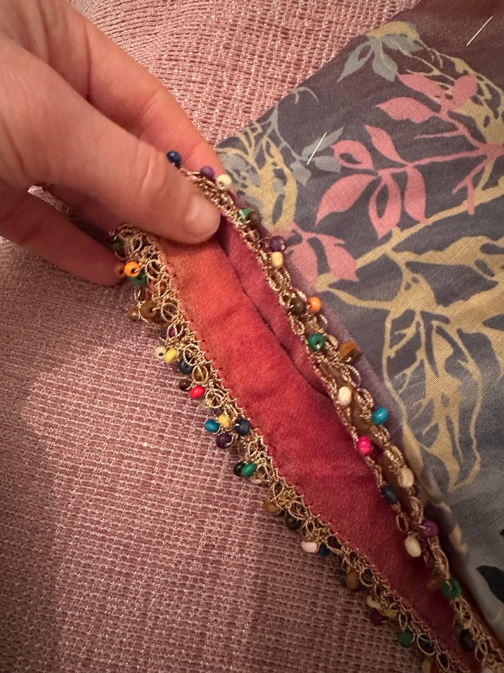 Boncuklu Çok Renkli Bohem Kadın yazma - Görsel 4