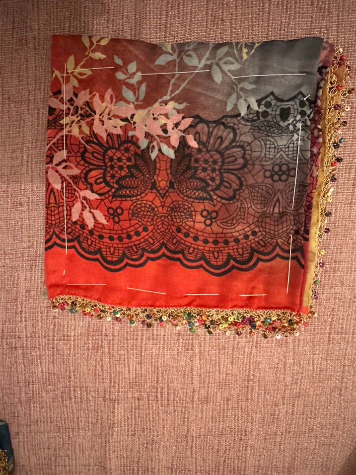 Boncuklu Çok Renkli Bohem Kadın yazma - Görsel 3