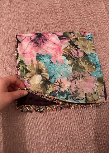 Boncuk Detaylı Çok renkli yazma - Görsel 2