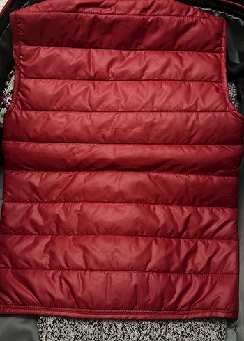 Bordo Fermuarlı Kız Çocuk Yelek - Görsel 2