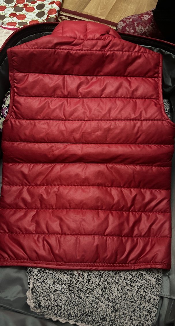 Bordo Fermuarlı Kız Çocuk Yelek - Görsel 2