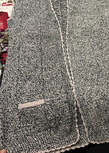 Gri Örgü Kadın Yelek Uzun Kesim - Görsel 2