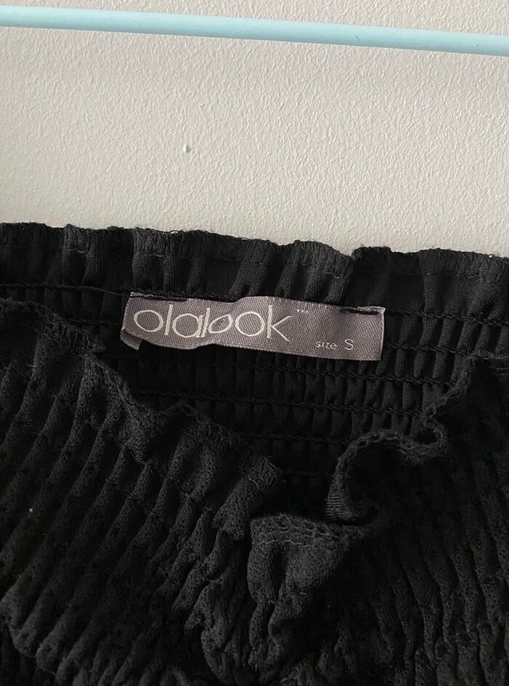 Siyah Piliseli Uzun Kollu üst - Görsel 3