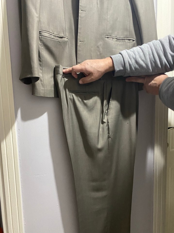 Gri Erkek Düz Kesim Düğmeli Takım - Görsel 5