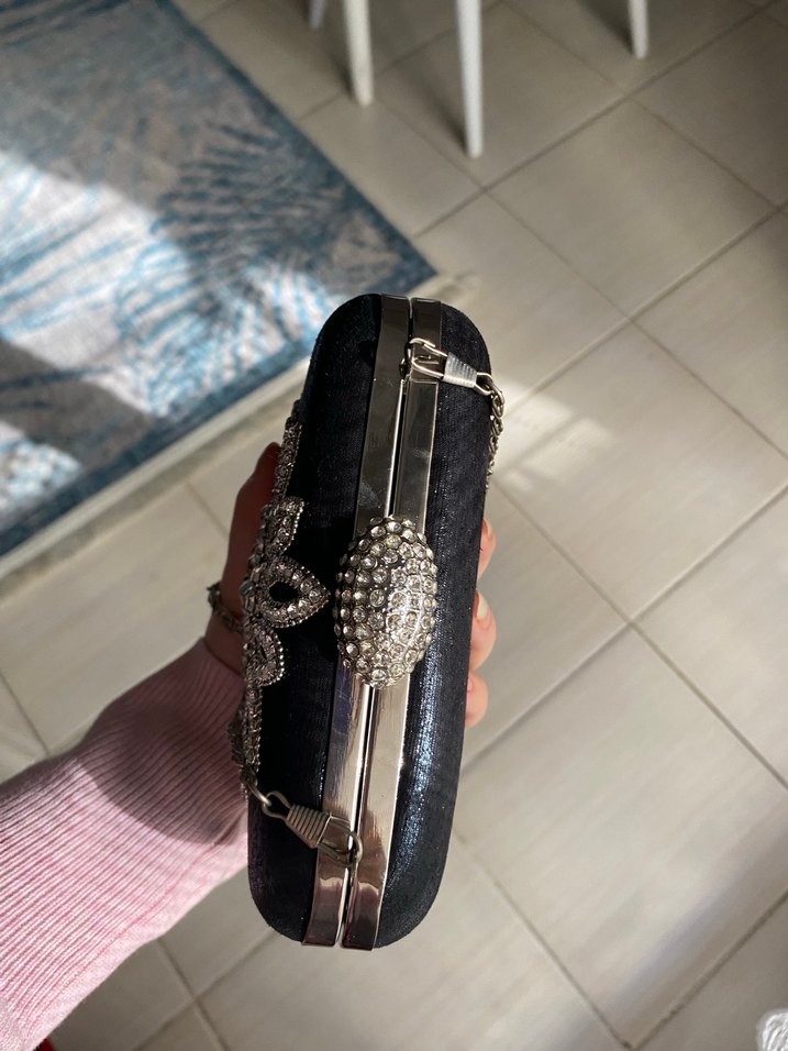 Siyah özel gün çantası - Görsel 5