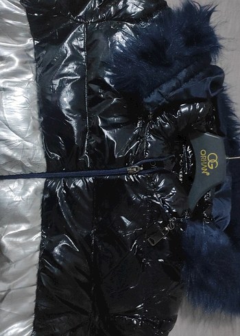 Lacivert Uzun Kadın Kışlık Ceket - Görsel 3