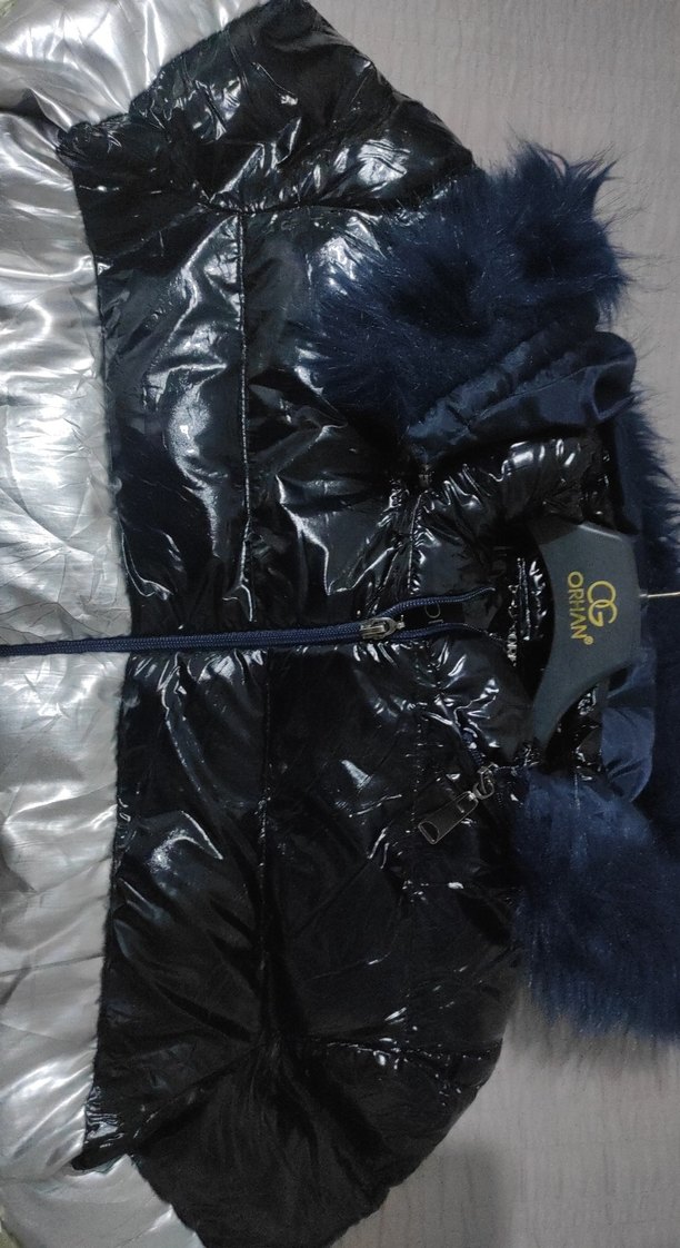 Lacivert Uzun Kadın Kışlık Ceket - Görsel 3