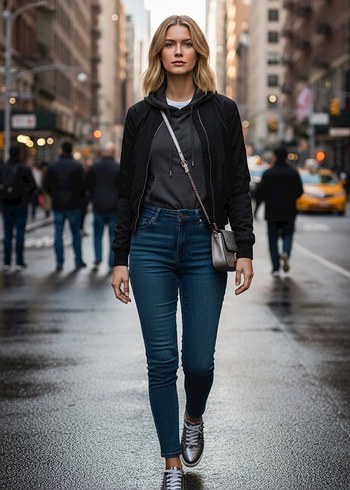 Gri Metalik Kadın Dolgu Topuklu Spor Ayakkabı - Görsel 2