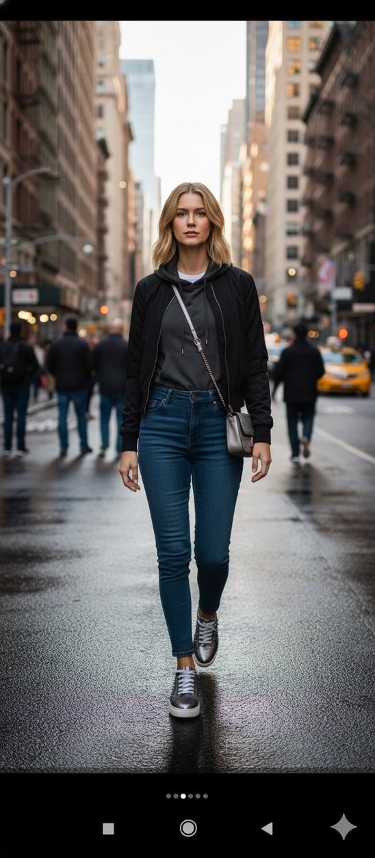 Gri Metalik Kadın Dolgu Topuklu Spor Ayakkabı - Görsel 2