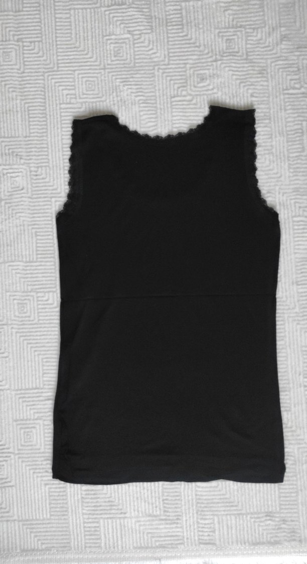 Siyah Dantelli Askılı Atlet - Görsel 2