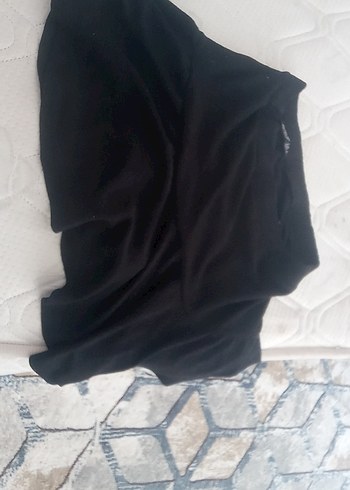 Zara Drapeli Siyah Midi Mini Etek