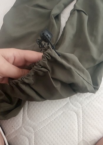 s Beden Gri Rahat Kesim Kadın Keten Pantolon