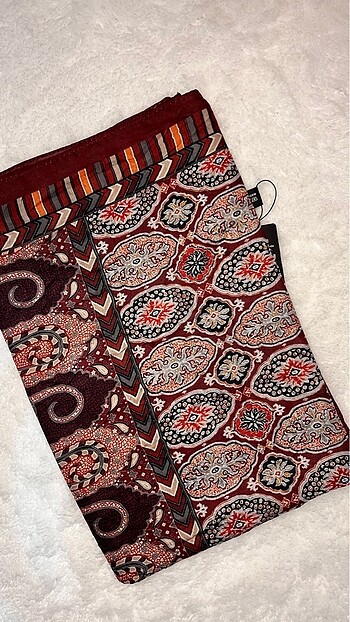 Beden bordo Renk Pamuk Soft kraş şal