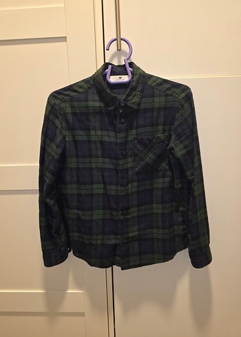 Düğmeli Uzun Kollu Yeşil erkek çocukGömlek - Görsel 2