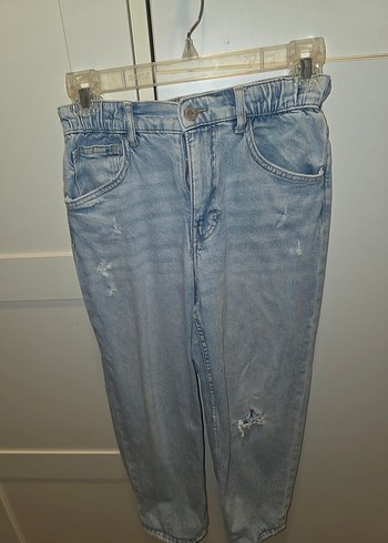 Mavi Pastel Renkli Gevşek Kesim erkek çocuk Kot Pantolon - Görsel 2