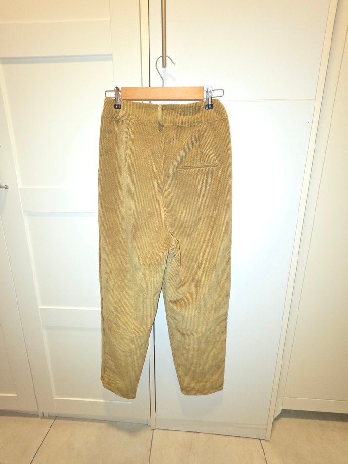 Kadın Kahverengi Süet Pilili Rahat Pantolon - Görsel 3