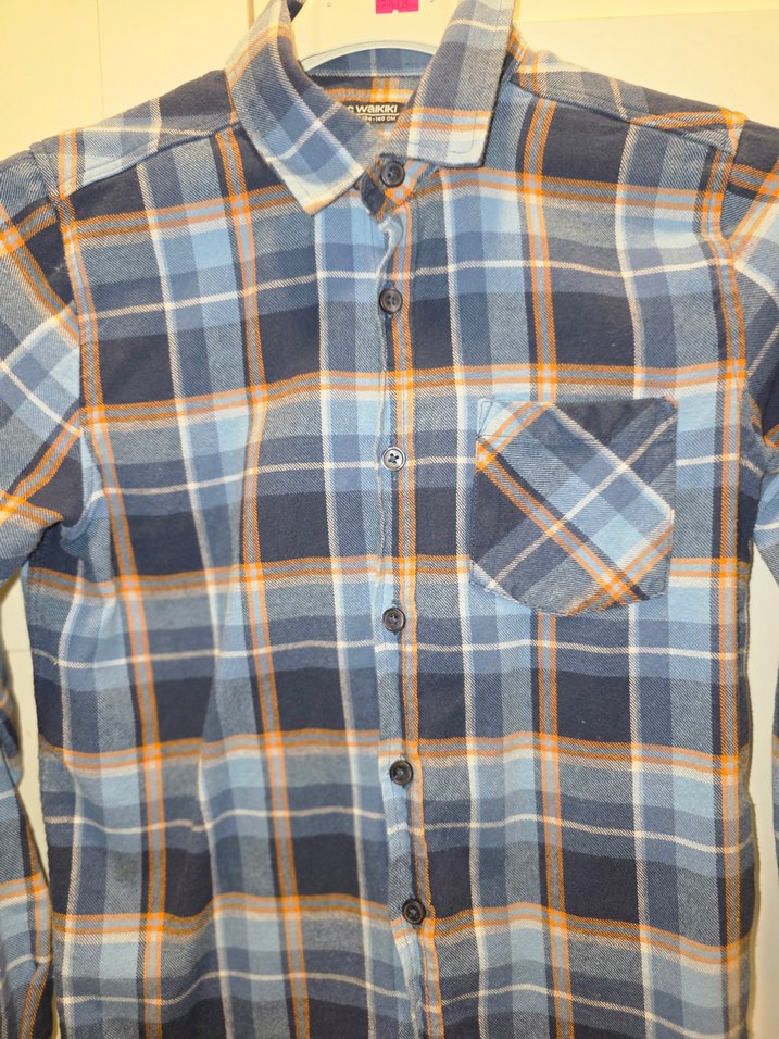 Erkek Çocuk Uzun Kollu Düğmeli Gömlek - Görsel 3