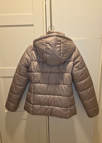 Bej Kadın Midi Kışlık Mont - Görsel 2