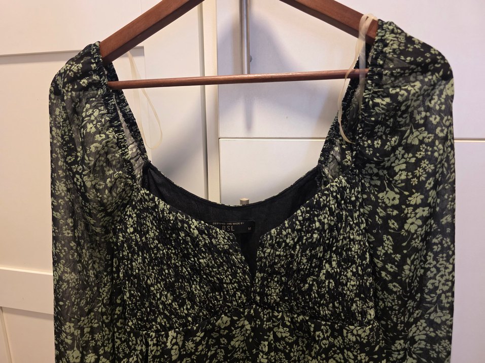 şifon kollu elbise bsl marka - Görsel 5