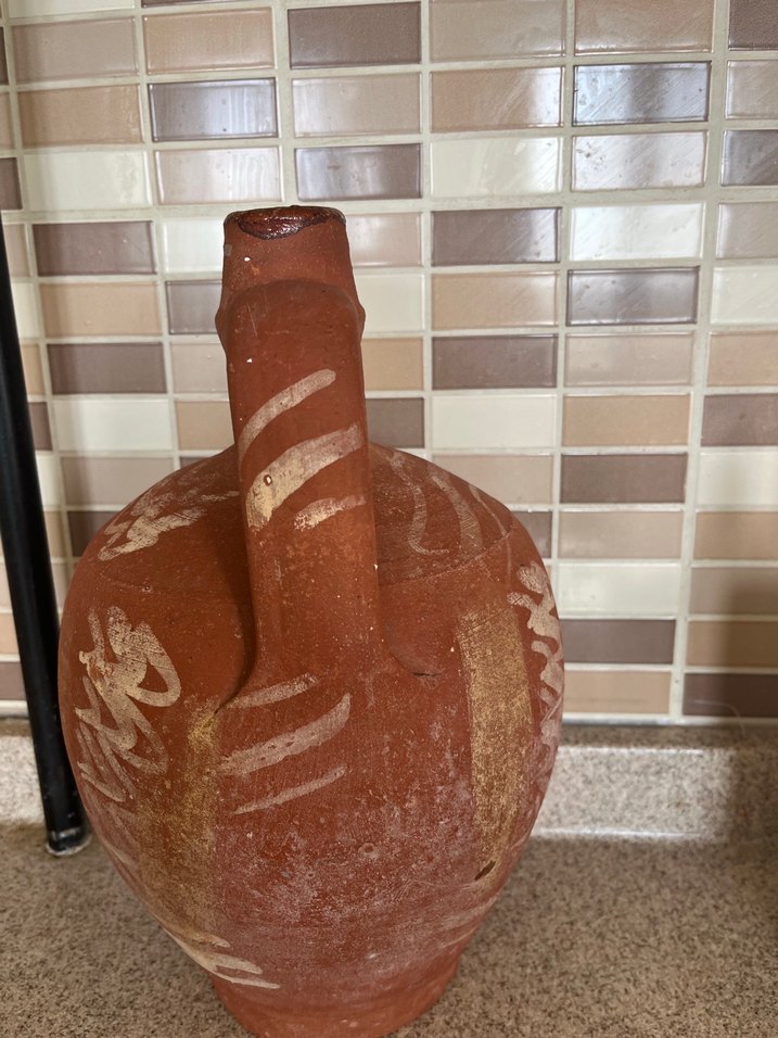 Koyu Kahverengi Seramik Vazo - Görsel 3