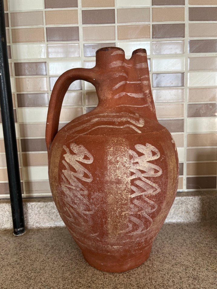 Koyu Kahverengi Seramik Vazo - Görsel 2